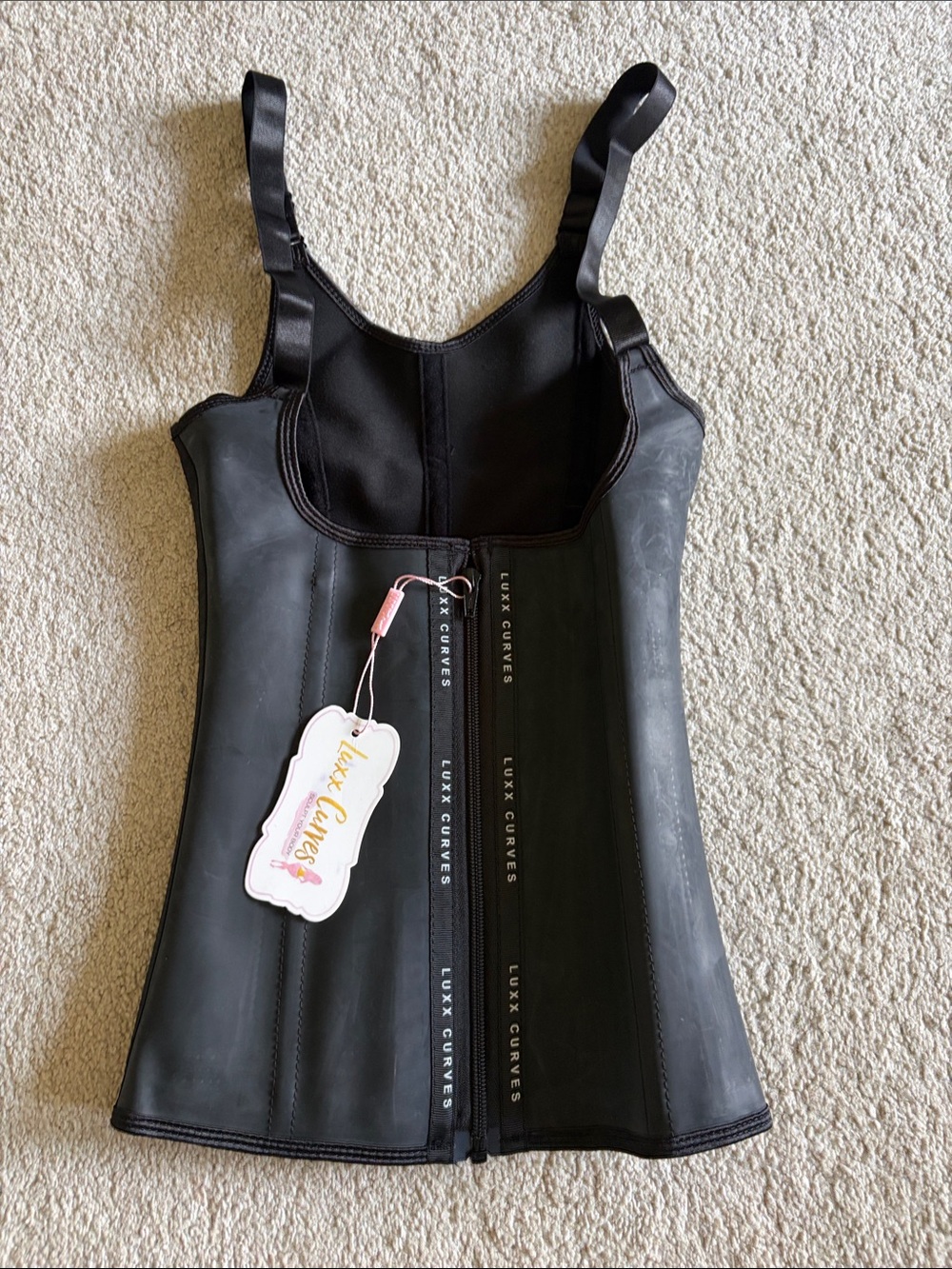 New Luxx Curves Double Compression Waist Trainer Vest Size Medium